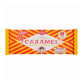 Батончики вафельні Tunnock's Caramel Wafer з карамеллю 8 шт