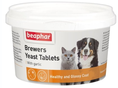Кормова добавка для собак і котів Beaphar Brewers Yeast Tablets з пивними дріжджами, часником, біотином і цинком 250 таблеток (BAR12664)