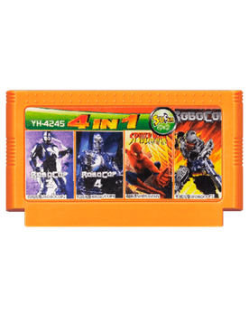 Збірник Ігор RMC Famicom Dendy 4 in 1 RoboCop 1, 2, 3, Spider-Man: Return of the Sinister Six YH-4245 Англійська Версія Тільки Картридж