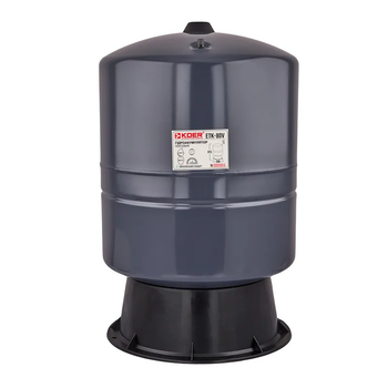 Гидроаккумулятор вертикальный KOER ETK-80V, 80л (фиксированная мембрана BUTYL), безфланцевый (KB0018)