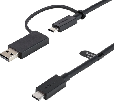 Кабель Startech USB-C/USB-A -USB-C Power Delivery 3.0 3.2 Gen 2/3.1 Gen 2 100W 1 м Black (USBCCADP)