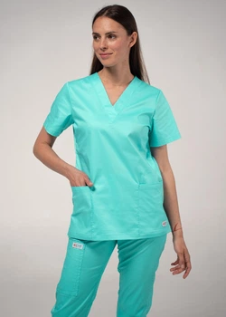 Женская медицинская куртка STUGA MEDICAL светлая бирюза (7700401) L