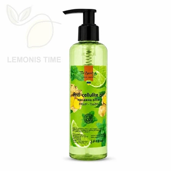 Антицеллюлитное массажное масло Top Beauty Anti-Cellulite Oil Имбирь - Лайм 200 мл