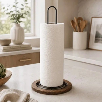 Подставка для бумажных полотенец Arino Bamboo,черный