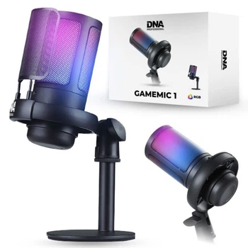 Mikrofon pojemnościowy DNA GAMEMIC 1 USB RGB dla graczy i streamerów (5908249842120)