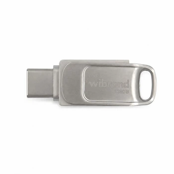 Флеш накопичувач Wibrand Bee Type A/ Type C USB 3.2 Gen 1 128GB Silver