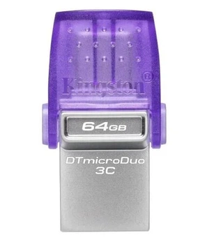 Флеш накопичувач Kingston DataTraveler microDuo 3C Type C / USB 3.2 Gen 1 64GB Purple