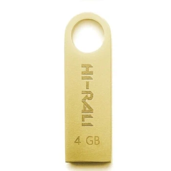 Флеш накопичувач Hi-Rali Shuttle USB 2.0 4GB Gold