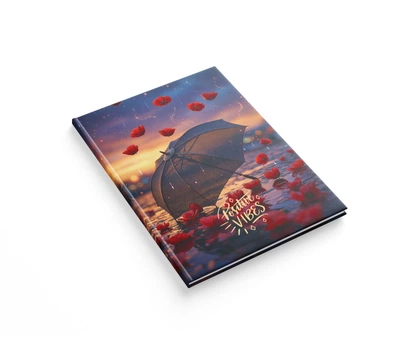Книга обліку А4 96 арк 1B3610 Романтична парасоля, клітинка, офсет, тверда обкладинка АРКУШ (10)
