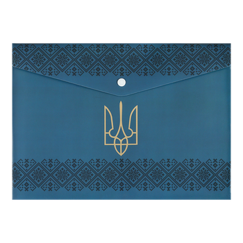 Папка на кнопці А4 BM.3970-68 UKRAINE DECOR, вишиванка синя (12)