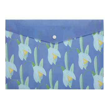 Папка на кнопці А4 BM.3943-07 SNOWDROP ARABESKI, напівпрозора, фіолетова (12)
