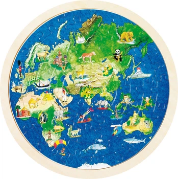 Puzzle dwustronne drewniane Goki Kula ziemska 57666 (4013594576666)