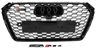 Передняя решетка радиатора RS-style с надписью Quattro для Audi A4 B9 2015-2019 гг