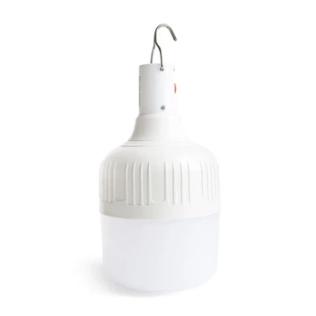 Аккумуляторная LED лампа подвесная 100W 2400mAh 6500K белая пластиковая 6-8 часов работы