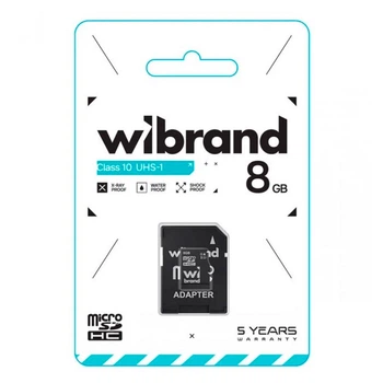 Мапа пам'яті Wibrand MicroSDXC UHS-I, 8 Гб. - 775307
