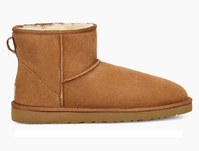 Чоловічі уггі Класік Міні Рижі Замшеві UGG Classic Mini Chestnut Suede (46, коричневий)