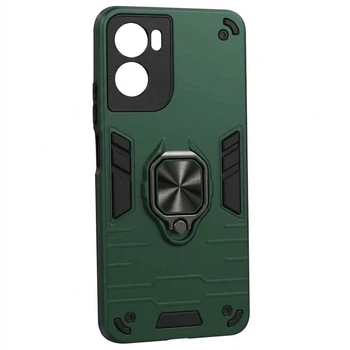 Чохол Fiji Defence для Motorola G06 захисний бампер із кільцем підставкою Green