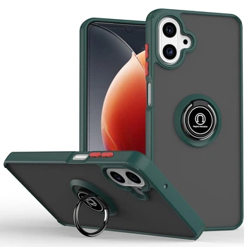 Чехол Fiji Colorframe для Samsung Galaxy A07s (A077) матовый бампер с кольцом подставкой Green