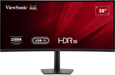 Монітор ViewSonic VA3820C, 38", IPS, UWQHD+ 3840×1600, 75 Гц, 21:9, USB-C 96 Вт, HDR10