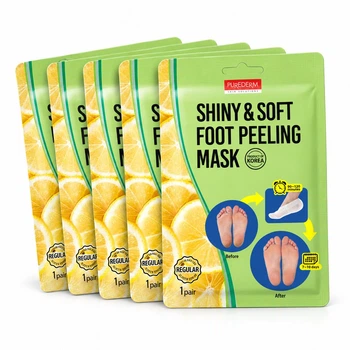 Набір педикюрних масок-шкарпеток для пілінгу ніг Purederm Shiny & Soft Foot Peeling Mask 34 г × 5 шт (8809052587970-5)
