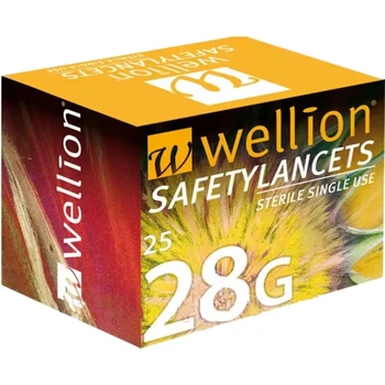 Ланцет медицинский безопасный Wellion 28G, 25 шт.
