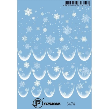Слайдер дизайн для ногтей Furman 3474 (Арт 713)
