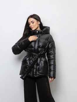 Женская куртка на зиму MARKUSH 52 чорна (М235)