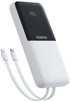 УМБ Baseus Lipow 10000 mAh 22.5W QC3.0/PD Built-In Cable White (P10079101213-00)