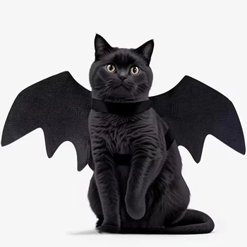 Костюм для животных Крылья летучей мыши черные средние на Хэллоуин Podarkus DK007-M