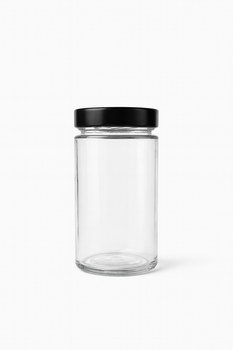 Банка стеклянная Everglass Elena 370 мл с крышкой deep черная (7370)