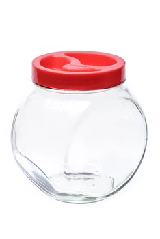 Банка для сыпучих Everglass Sweet 1730 мл с пластиковой крышкой красная (15001)
