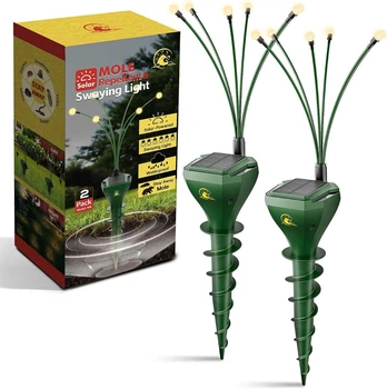 Відлякувач кротів на сонячній батареї Mograpelet — відлякувач гризунів, змій, IP65