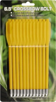 Стрелы Man Kung для пистолетного арбалета MK-PL-Y 6.5", пластик, 12 шт