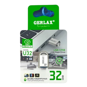 USB флеш накопичувач 32 GB 3.0 Gerlax U32 metal Series сталева