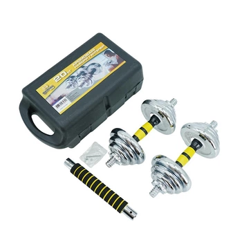 Гантели разборные Gemini Sport хромированные с грифом в чемодане GA-80054-20 2шт по 10кг