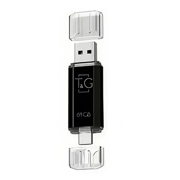 2in1 USB Flash Drive T&G 64GB USB / Type-C 009 Черный