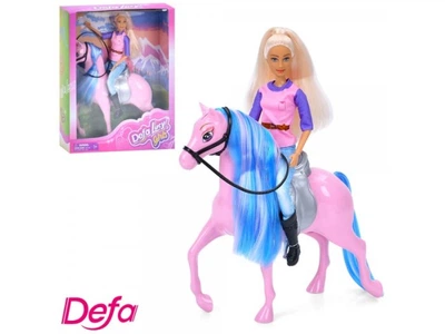 Кукла шарнирная с лошадью, Defa, 8828