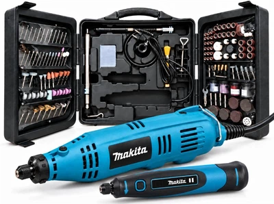 Набор Граверов Makita 35000 об/мин 300 Вт и Мини гравер аккумуляторный 236 Гибкий вал Кейс