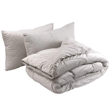 Набор одеяло с подушками Руно - Soft Pearl бежевый евро 200х220+2 шт-50х70 см теплый 300 гр/м2 (22831)