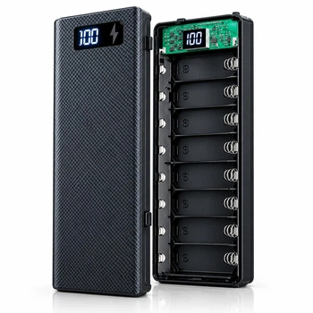 Корпус для повербанку 18650 Power Bank Case на 8 АКМ корпус для повербанка Чорний