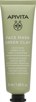 Маска для обличчя Apivita Green Clay очищувальна 50 мл (5201279083830)
