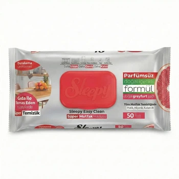 Вологі серветки для прибирання кухні Sleepy Easy Clean Grapefruit 50 шт.