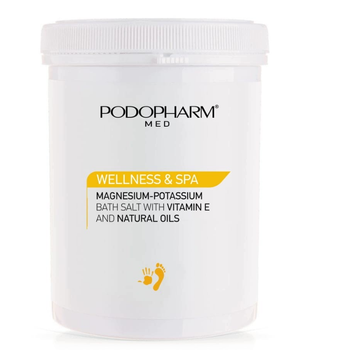 Сіль для ванн Podopharm Wellness SPA магнієво‑калієва для стоп і тіла, релакс та догляд, 1400 г