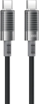 Kabel XO NB-Q282B Brushed Silicone Type-c to Type-c 60W 1 m Black (6920680860418)