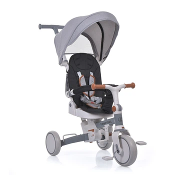 Дитячий триколісний Велосипед 4в1 TURBOTRIKE (MT 1036 W grey) складний, поворотний