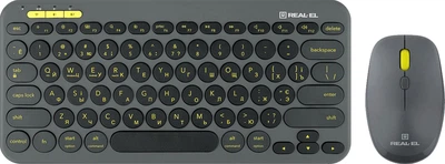 Комплект беспроводной Real-El KIT-635W Wireless/Bluetooth Black (EL123100057)