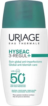 Крем для обличчя Uriage Hyseac 3-Regul + Spf 50 від акне 50 мл (3661434027901)