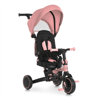 Дитячий триколісний Велосипед 4в1 TURBOTRIKE (MT 1036 pink складний, поворотний