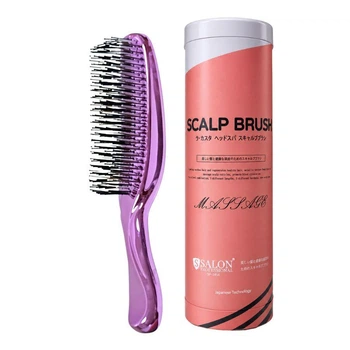 Массажная щетка для волос и кожи головы Salon Professional Scalp Brush (SP 1454), Фиолетовая