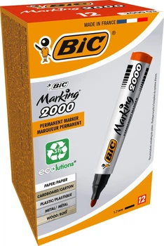 Zestaw markerów permanentnych Bic 2000 ECO 1.7 mm 12 szt Czerwonych (8209133) (3086122000033)